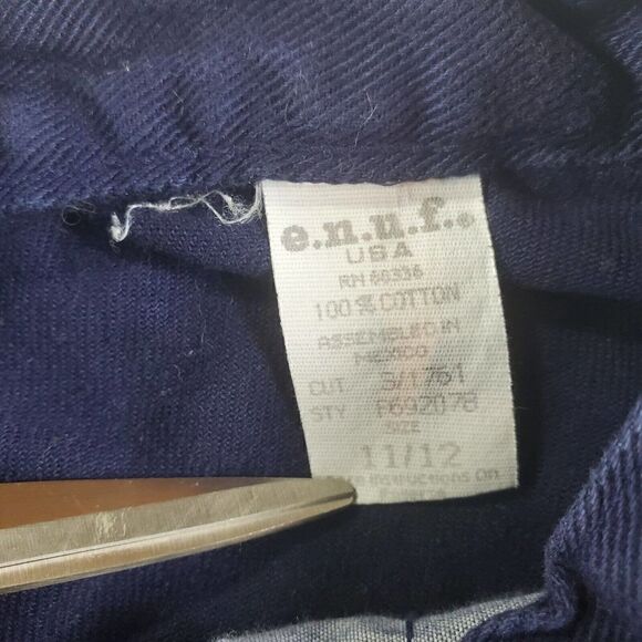 Vtg ENUF Jean Shorts Juniors 11/12 Blue Internationale Cargo Denim Made in USA - Picture 5 of 8